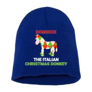 Funny The Italian Christmas Donkey Dominick The Donkey Gift Short Acrylic Beanie