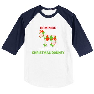 Funny The Italian Christmas Donkey Dominick The Donkey Gift Baseball Sleeve Shirt