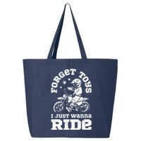 Forget Toys I Just Wanna Ride Dirt Bike Rider Motocross 25L Jumbo Tote