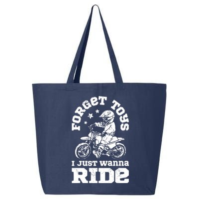 Forget Toys I Just Wanna Ride Dirt Bike Rider Motocross 25L Jumbo Tote