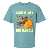Funny Thanksgiving I Came In Like A Butterball Turkey Swinging On Pumpkin Sueded Cloud Jersey T-Shirt