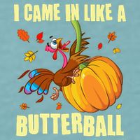 Funny Thanksgiving I Came In Like A Butterball Turkey Swinging On Pumpkin Sueded Cloud Jersey T-Shirt