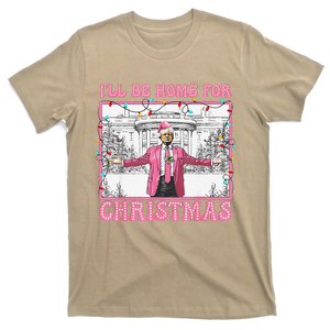 Funny Trump ILl Be Home For Christmas Xmas Santa Pajamas T-Shirt