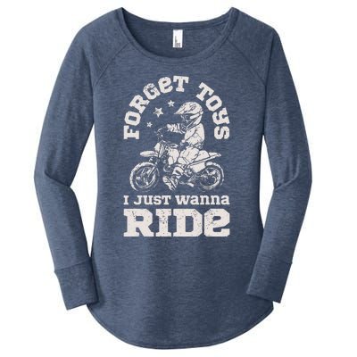 Forget Toys I Just Wanna Ride Women's Perfect Tri Tunic Long Sleeve Shirt