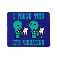 Found This Its Vibrating Alien Cat Funny Ufo Mousepad