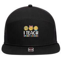 Funny Teacher I Teach Smart Cookies 7 Panel Mesh Trucker Snapback Hat