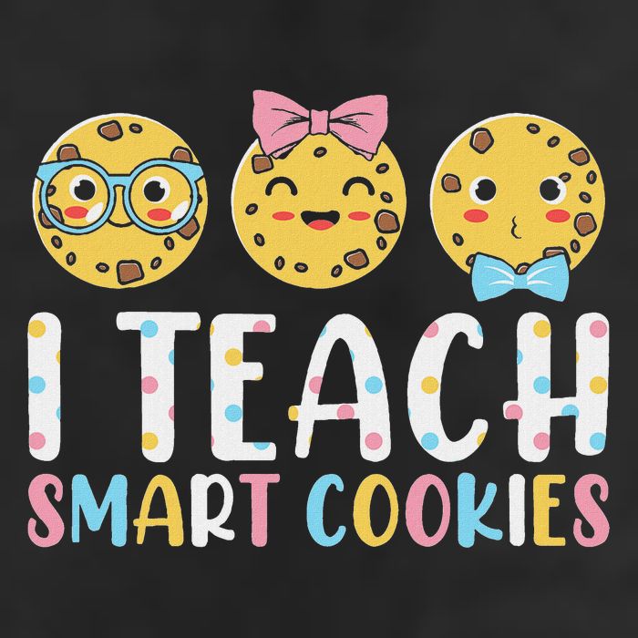 Funny Teacher I Teach Smart Cookies 7 Panel Mesh Trucker Snapback Hat