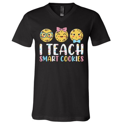 Funny Teacher I Teach Smart Cookies V-Neck T-Shirt