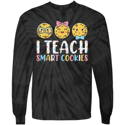 Funny Teacher I Teach Smart Cookies Tie-Dye Long Sleeve Shirt