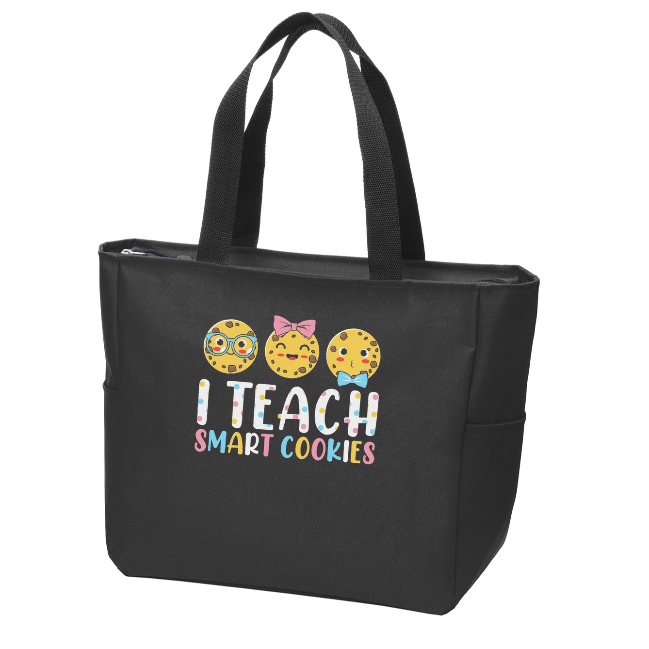 Funny Teacher I Teach Smart Cookies Zip Tote Bag