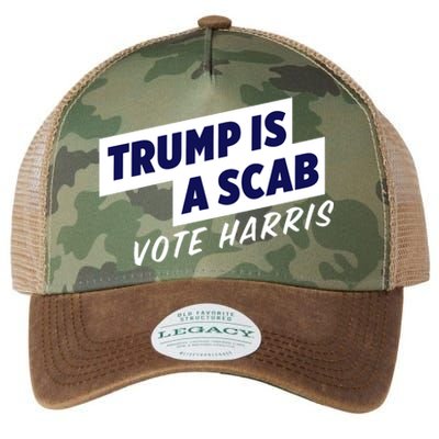 Funny Trump Is A Scab Vote Harris Kamala 2024 Legacy Tie Dye Trucker Hat