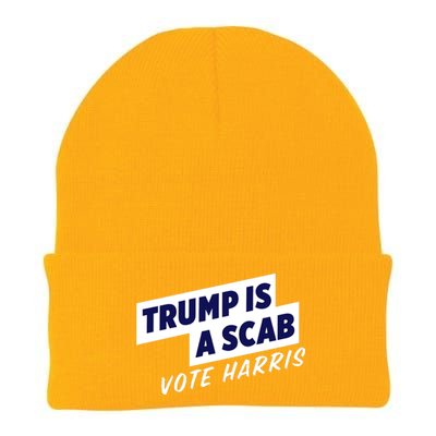 Funny Trump Is A Scab Vote Harris Kamala 2024 Knit Cap Winter Beanie