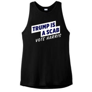 Funny Trump Is A Scab Vote Harris Kamala 2024 Ladies PosiCharge Tri-Blend Wicking Tank