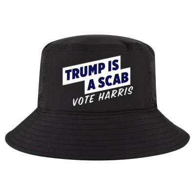 Funny Trump Is A Scab Vote Harris Kamala 2024 Cool Comfort Performance Bucket Hat