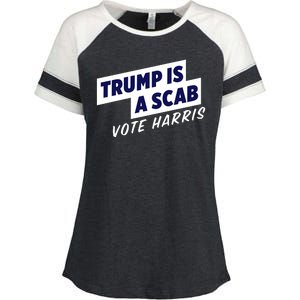 Funny Trump Is A Scab Vote Harris Kamala 2024 Enza Ladies Jersey Colorblock Tee