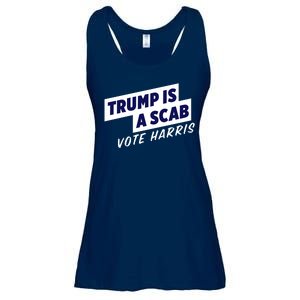 Funny Trump Is A Scab Vote Harris Kamala 2024 Ladies Essential Flowy Tank