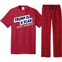 Funny Trump Is A Scab Vote Harris Kamala 2024 Pajama Set