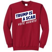 Funny Trump Is A Scab Vote Harris Kamala 2024 Tall Sweatshirt