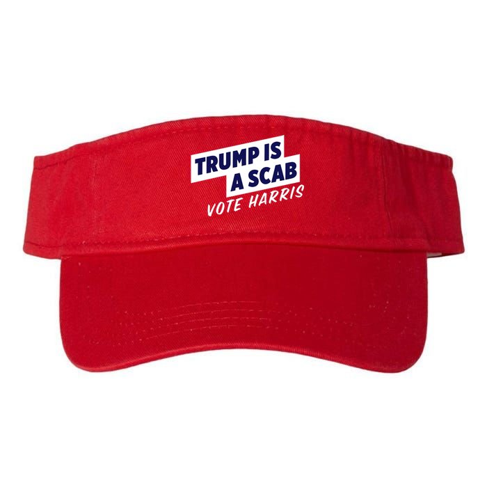 Funny Trump Is A Scab Vote Harris Kamala 2024 Valucap Bio-Washed Visor