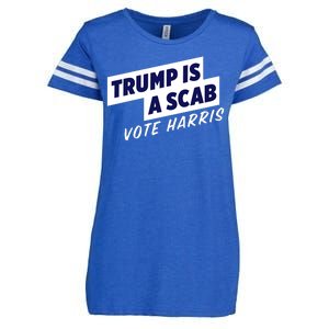 Funny Trump Is A Scab Vote Harris Kamala 2024 Enza Ladies Jersey Football T-Shirt