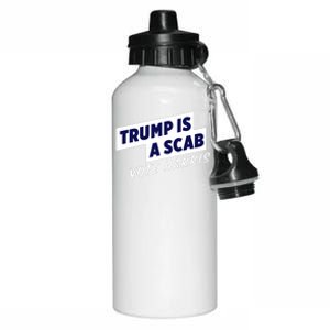 Funny Trump Is A Scab Vote Harris Kamala 2024 Aluminum Water Bottle