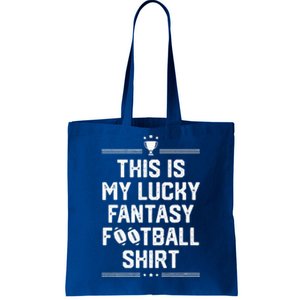 Funny This Is My Lucky Fantasy Football Champion Tote Bag