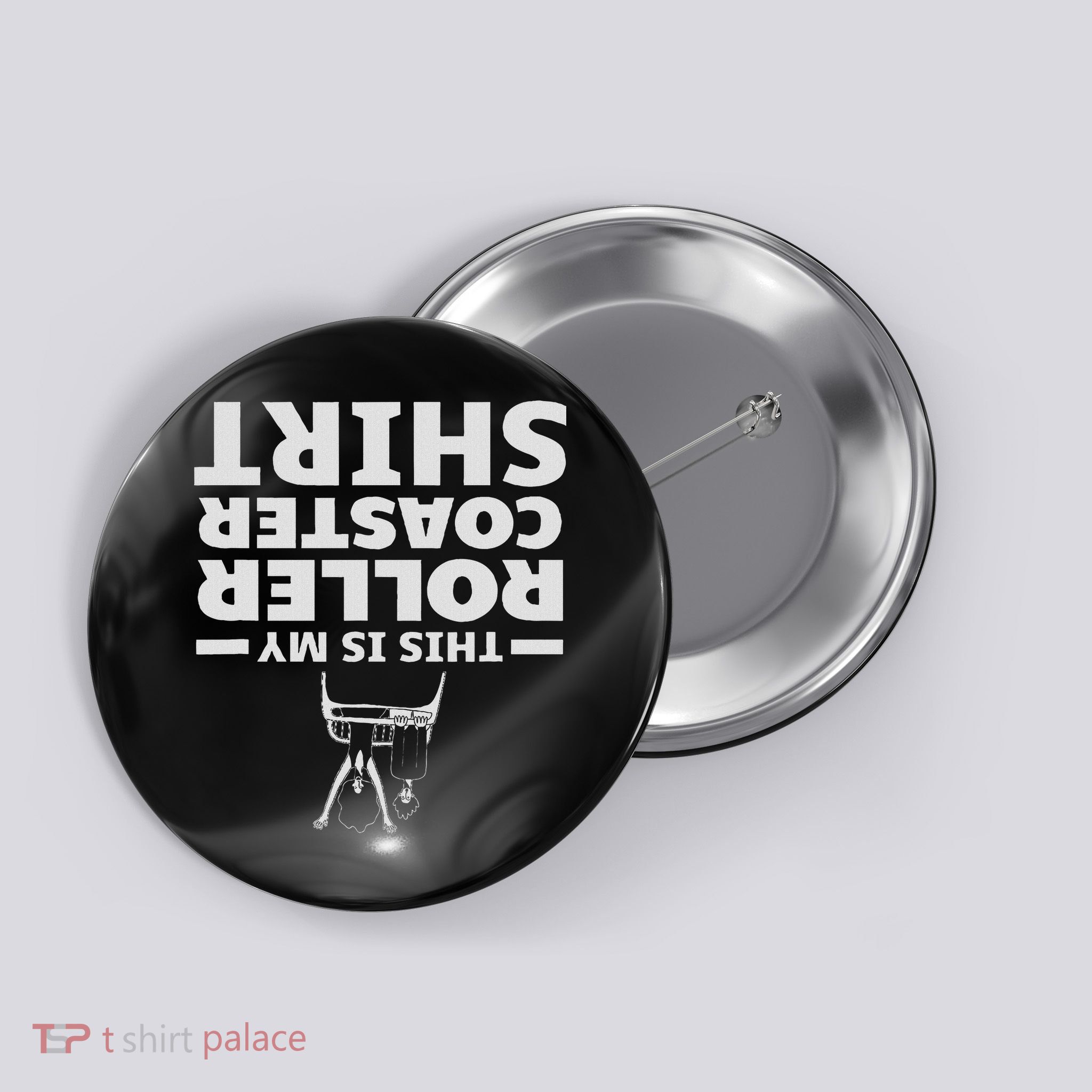 Funny This Is My Roller Coaster Amusement Theme Park Button