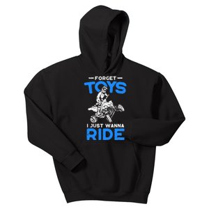 Forget Toy I Just Wanna Ride ATV 4 Wheeler Funny Quad Biker Kids Hoodie