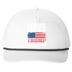 Funny Trump Jesus Is My Savior Trump Is My President Gift Snapback Five-Panel Rope Hat