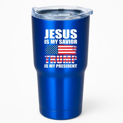Funny Trump Jesus Is My Savior Trump Is My President Gift Tumbler