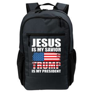 Funny Trump Jesus Is My Savior Trump Is My President Gift Daily Commute Backpack