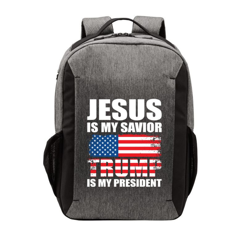 Funny Trump Jesus Is My Savior Trump Is My President Gift Vector Backpack