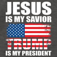 Funny Trump Jesus Is My Savior Trump Is My President Gift Vector Backpack