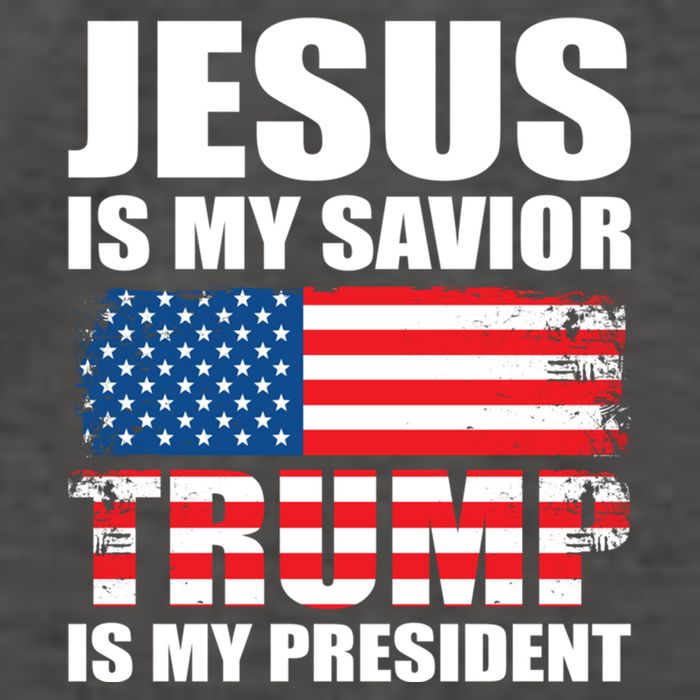 Funny Trump Jesus Is My Savior Trump Is My President Gift Vector Backpack