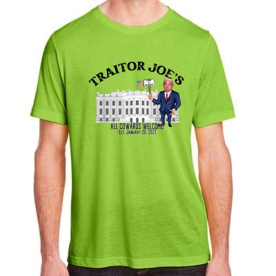 Funny Traitor Joe All Cowards Welcome Anti Joe Biden Traitor Joe Meme Adult ChromaSoft Performance T-Shirt