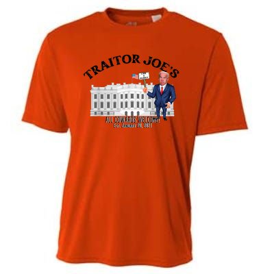 Funny Traitor Joe All Cowards Welcome Anti Joe Biden Traitor Joe Meme Cooling Performance Crew T-Shirt