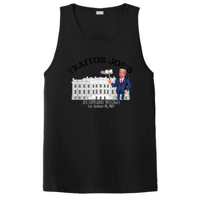 Funny Traitor Joe All Cowards Welcome Anti Joe Biden Traitor Joe Meme PosiCharge Competitor Tank