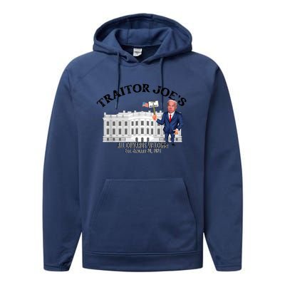 Funny Traitor Joe All Cowards Welcome Anti Joe Biden Traitor Joe Meme Performance Fleece Hoodie