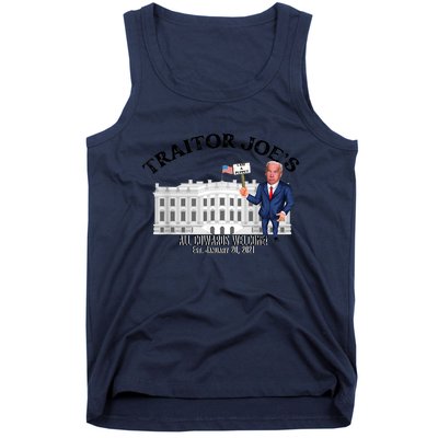 Funny Traitor Joe All Cowards Welcome Anti Joe Biden Traitor Joe Meme Tank Top