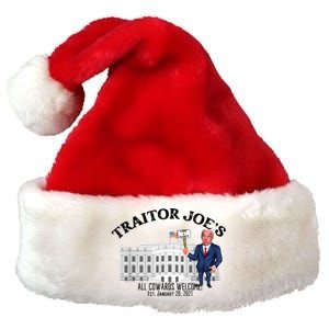 Funny Traitor Joe All Cowards Welcome Anti Joe Biden Traitor Joe Meme Premium Christmas Santa Hat