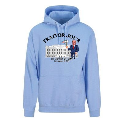 Funny Traitor Joe All Cowards Welcome Anti Joe Biden Traitor Joe Meme Unisex Surf Hoodie