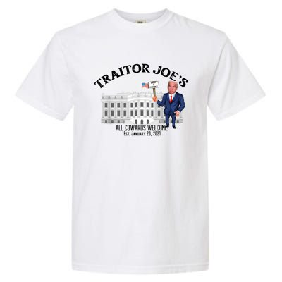 Funny Traitor Joe All Cowards Welcome Anti Joe Biden Traitor Joe Meme Garment-Dyed Heavyweight T-Shirt