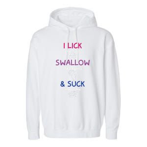 Funny Tequila Joke Lgbtq Pride Freedom Lick And Suck Gift Garment-Dyed Fleece Hoodie