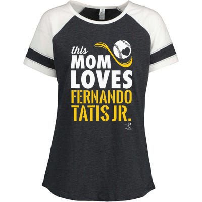 Fernando Tatis Jr. This Mom Loves Enza Ladies Jersey Colorblock Tee