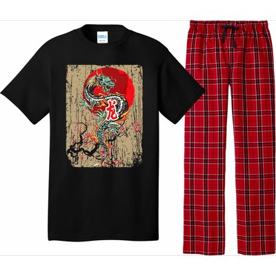 funny Traditional Japanese Dragon Art Japan Pajama Set