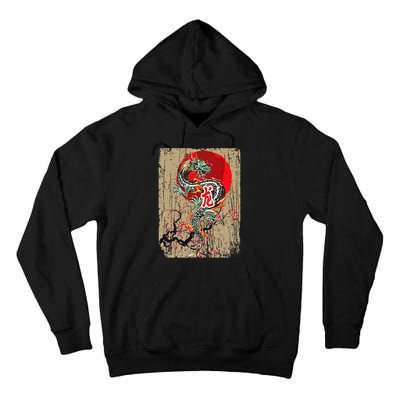 funny Traditional Japanese Dragon Art Japan Tall Hoodie