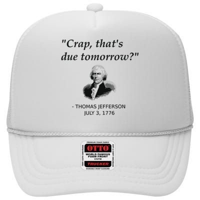 Funny Thomas Jefferson Usa History Teacher Student Gift High Crown Mesh Back Trucker Hat