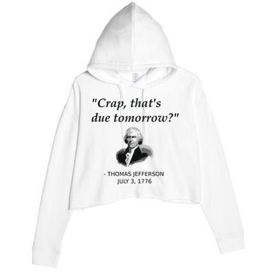 Funny Thomas Jefferson Usa History Teacher Student Gift Crop Fleece Hoodie