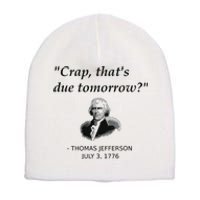 Funny Thomas Jefferson Usa History Teacher Student Gift Short Acrylic Beanie