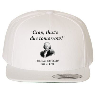 Funny Thomas Jefferson Usa History Teacher Student Gift Wool Snapback Cap